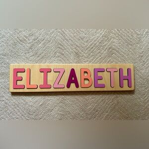 Elizabeth - personalized wooden name puzzle
